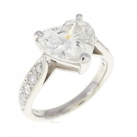 【リメイク】PT ダイヤモンド リング 2.587CT G SI2 ハートシェイプ