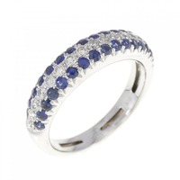K18WG サファイヤ リング 0.53CT