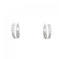 K18WG ダイヤモンド ピアス 0.06CT