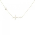 【リメイク】K18YG クロス ダイヤモンド ネックレス 0.13CT