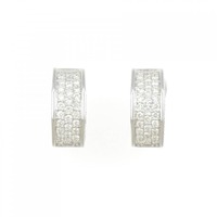 K18WG パヴェ ダイヤモンド ピアス/イヤリング 2.00CT