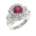 750WG/750YG ルビー リング 1.24CT