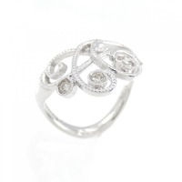 K18WG ダイヤモンド ピンキー リング 0.11CT