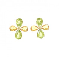 【新品】K18YG ペリドット ピアス