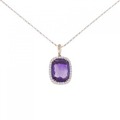 750PG/K18PG アメジスト ネックレス 9.32CT