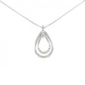 K18WG ダイヤモンド ネックレス 0.18CT
