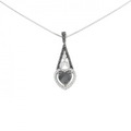 K18WG/K18BG ハート ダイヤモンド ネックレス 0.70CT