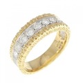 K18YG/PT ダイヤモンド リング 0.53CT