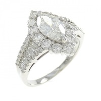 PT ダイヤモンド リング 1.020CT I SI2 マーキスカット