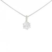 K18WG/PT ダイヤモンド ネックレス 1.029CT E SI2 VG