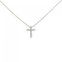 K18YG クロス ダイヤモンド ネックレス 0.30CT