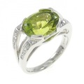 PT ペリドット リング 4.24CT