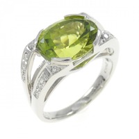 PT ペリドット リング 4.24CT