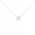 K18WG フラワー ダイヤモンド ネックレス 0.50CT