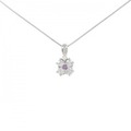 PT フラワー ダイヤモンド ネックレス 0.31CT