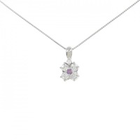 PT フラワー ダイヤモンド ネックレス 0.31CT