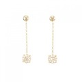 K18PG ダイヤモンド ピアス 0.16CT