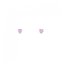 K18PG ハート サファイヤ ピアス 0.30CT 拡散処理未検査