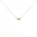 ポンテヴェキオ ハート エメラルド ネックレス 0.07CT