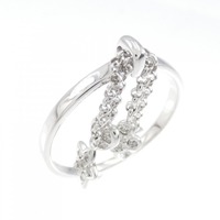 K18WG スター×ハート×ムーン ダイヤモンド リング