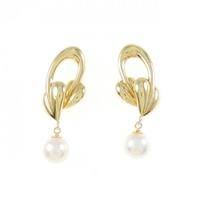 K18YG アコヤパール ピアス 6.8mm