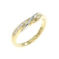 K18YG/PT ダイヤモンド リング 0.037CT