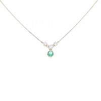 K18YG エメラルド ネックレス 0.22CT