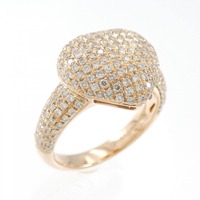 K18PG ハート ダイヤモンド リング 0.85CT