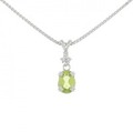 K18WG ペリドット ネックレス 0.79CT