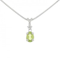 K18WG ペリドット ネックレス 0.79CT