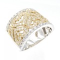 K18YG/K18WG ハート ダイヤモンド リング 1.00CT