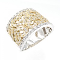 K18YG/K18WG ハート ダイヤモンド リング 1.00CT