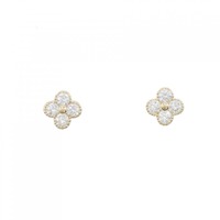 【新品】K18YG フラワー ダイヤモンド ピアス 0.501CT