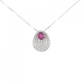 K18WG ルビー ネックレス 0.73CT