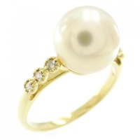 K18YG アコヤパール リング 8.9mm