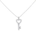 PT キー×ハート ダイヤモンド ネックレス 0.55CT