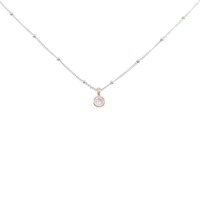 PT/K18PG ダイヤモンド ネックレス 0.08CT