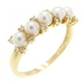 K18YG 淡水パール リング