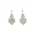 K18WG ダイヤモンド ピアス 1.06CT
