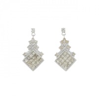 K18WG ダイヤモンド ピアス 1.06CT