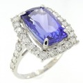 PT タンザナイト リング 4.955CT