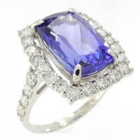 PT タンザナイト リング 4.955CT
