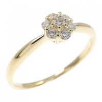 K18YG フラワー ダイヤモンド リング 0.17CT