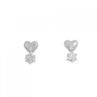 PT ハート ダイヤモンド ピアス 0.28CT