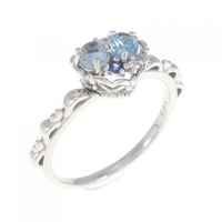 K18WG カラーストーン リング