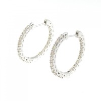 K18WG ダイヤモンド ピアス 0.50CT
