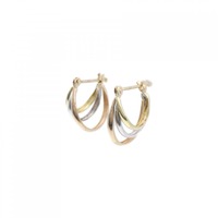 K18スリーカラー ピアス