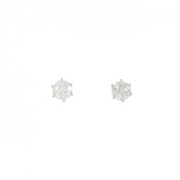 PT ソリティア ダイヤモンド ピアス 1.01CT