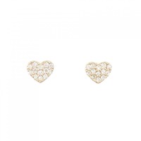 K18PG ハート ダイヤモンド ピアス 0.20CT