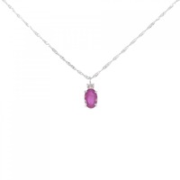 K18WG ルビー ネックレス 0.5CT